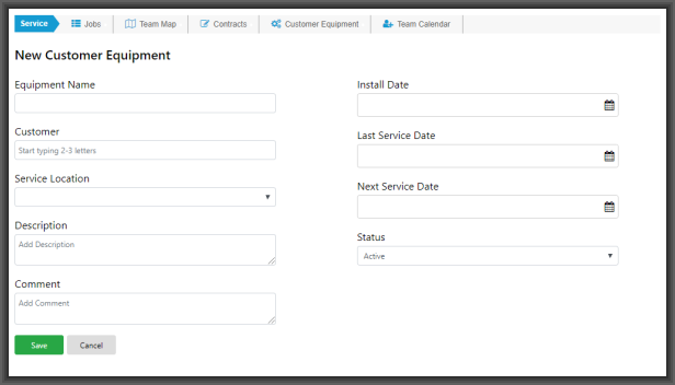 New Customer Equipment